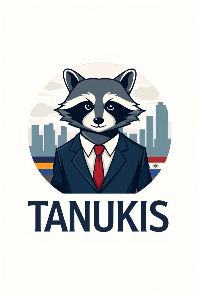  Raccoon logo for shipping agency from the United States to Nicaragua, with the name Tanukis  