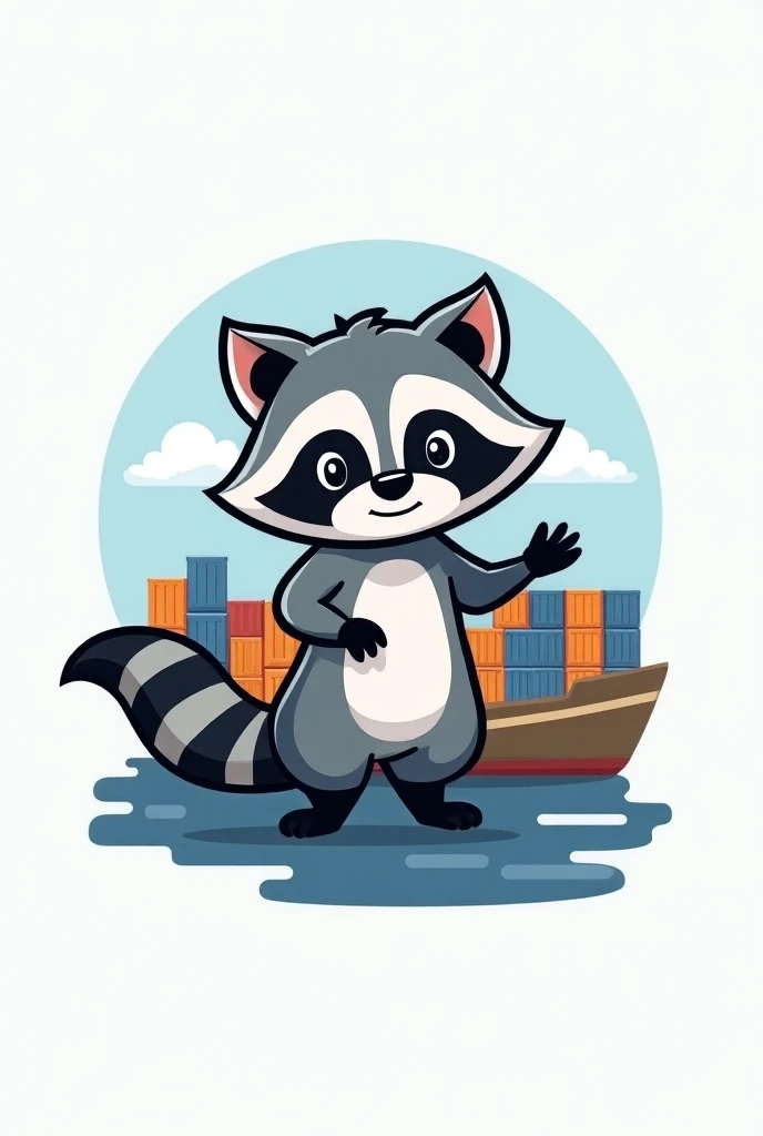 Raccoon logo for shipping agency 
 