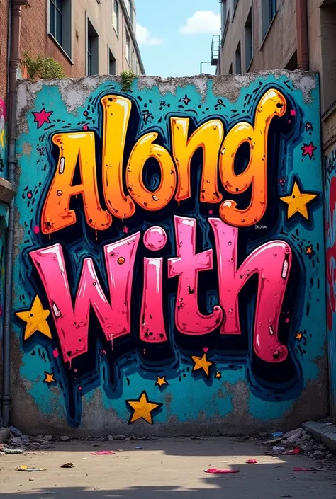 Give me graffiti ideas with the word "along with"