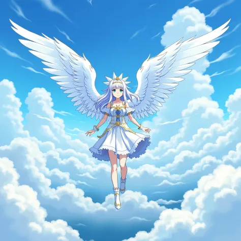 In a bustling city that floats high above the clouds, there exists an elite academy for anime girls with white hair and sky-blue eyes. Each girl possesses a unique ability tied to the weather, and they are known as the "Aetherial Guardians." Their powers r...