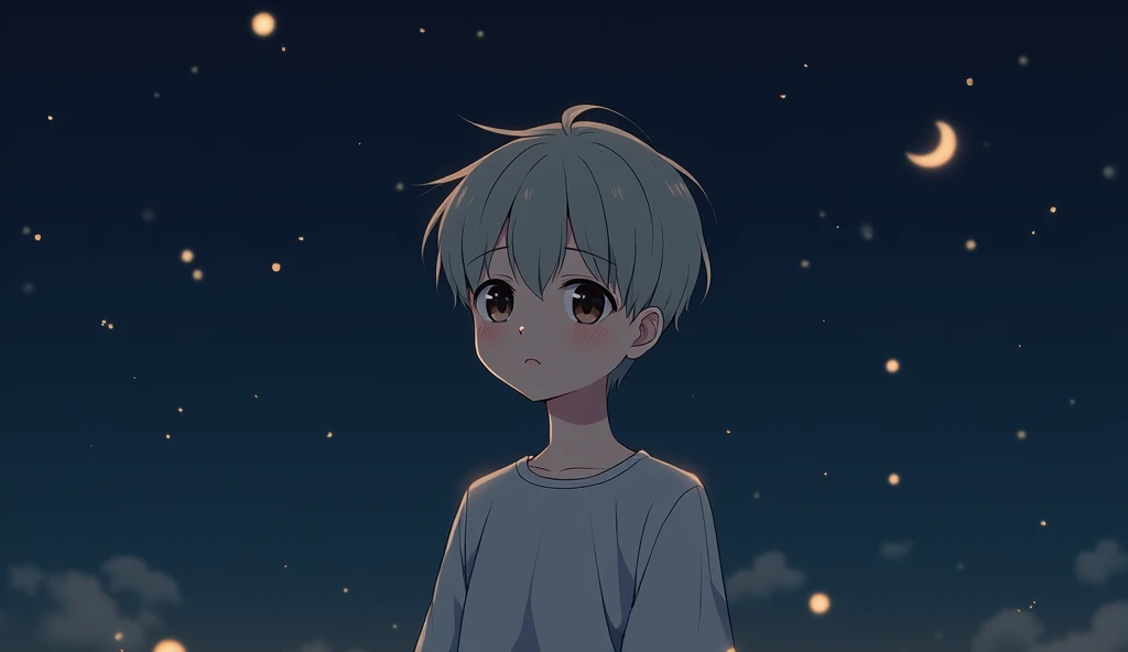 18 yaar cute anime alone boy thumbnail logo and night 