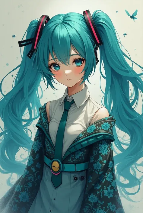 a super creative Miku drawing and a unique drawing style