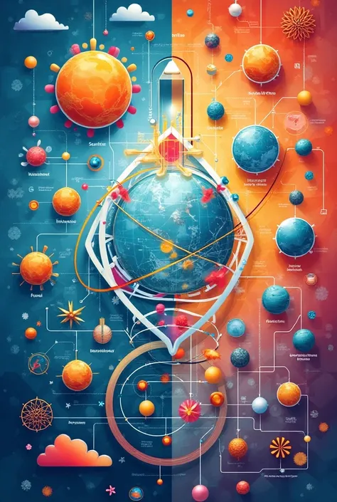 can you creat some poster for my school science exibation put some science related and all subjects related images , you only make interesting background