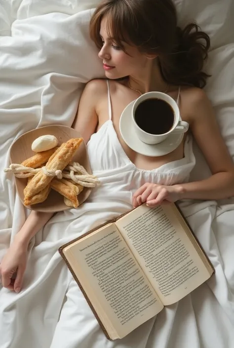 my sexy photo with A creative flat lay of a midweek snack or coffee with a book or journal.