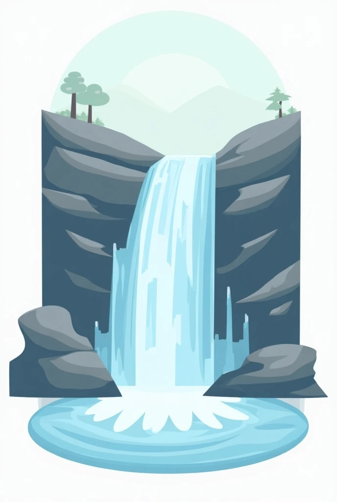 waterfall illustrator vector logo