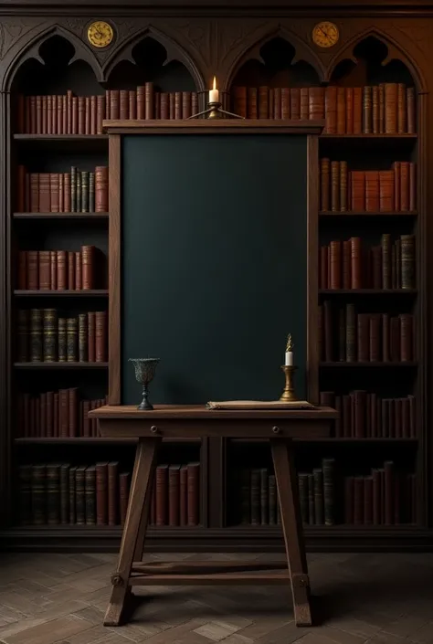 Hogwarts Vintage bookshelf with blackboard in the middle