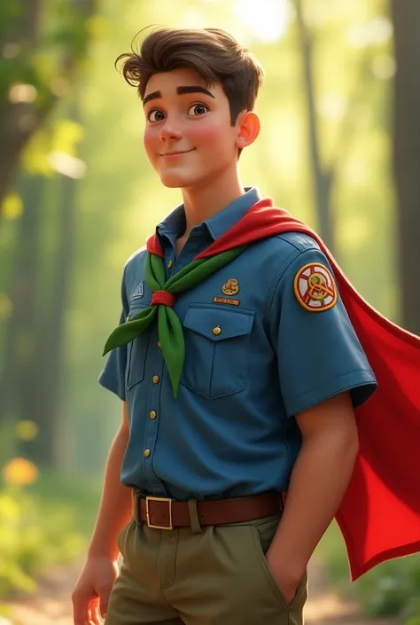 Name:  Hope

Appearance : A teenage boy scout in a blue uniform symbolizing nature and peace .  He has a welcoming smile and bright eyes ,  filled with hope .

Accessories: a red cape, inspired by Shazam ,  representing power and courage .  He also carries...