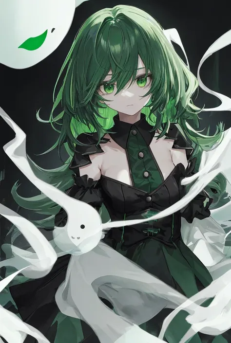 Ghost time, Black and green hair