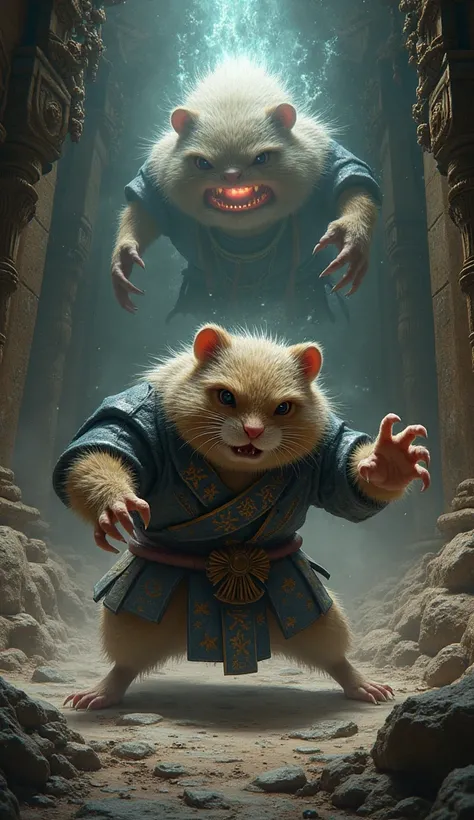 Daimyo&#39;s decapitatMake hamster kombat character very strong and demoniced head in a tomb