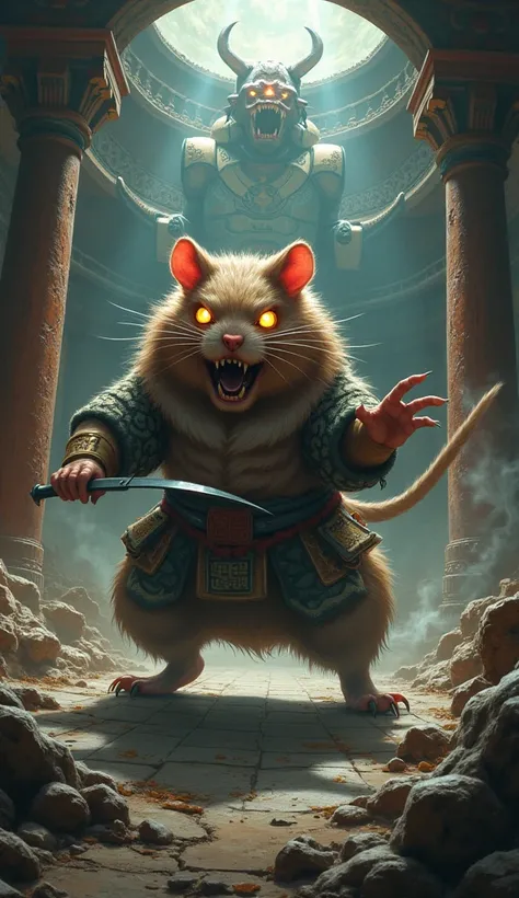 Daimyo&#39;s decapitatMake hamster kombat character very strong and demoniced head in a tomb