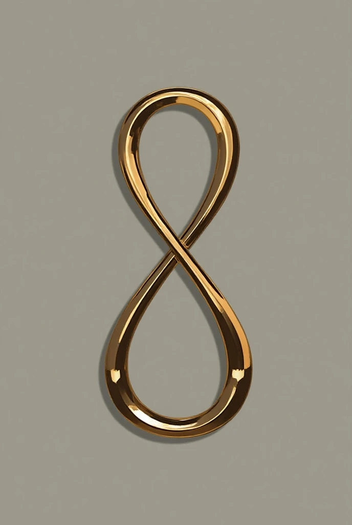 Barbershop logo with an infinity in the shape of scissors in a vertical position in gold color with the name infinity barbershoop