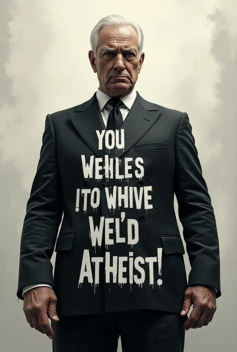  Write "I make atheists mad" in English 