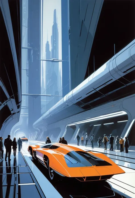 Underground pass, by Syd Mead.
best quality, masterpiece, intricate details, ultra-detailed