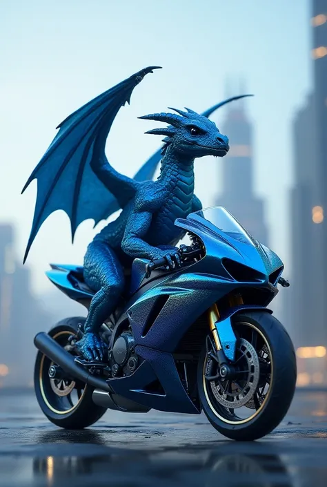 I want hybrid images of bike. And blue dragon 