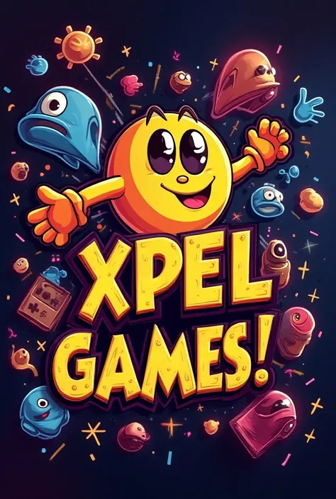 
 create a banner to place in front of the store ,  lets be a LAN house whose name is Xpel Games ,  to make the entry banner as creative as possible,  using the Pac Man game image on the banner , Dont forget Xpel Game 