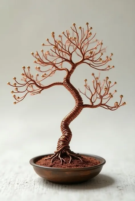 Small size copper wire bonsai