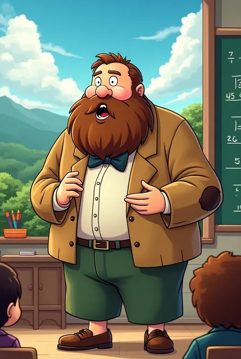 Created a cartoon character named Croudon as a math teacher at school on the Doi. 165 tall, heavy 80, with a 25-year-old beard.