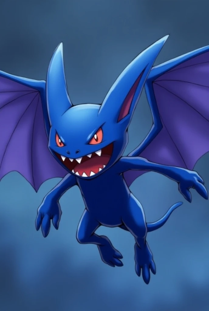  Golbat is a medium-sized , bipedal and flying Pokémon,  whose body azurates is colored blue and purple .  With the exception of the inner ear and its flyskin Wikipedia icon, it is azure blue in color,  The two exceptions mentioned are purple .  The torso ...