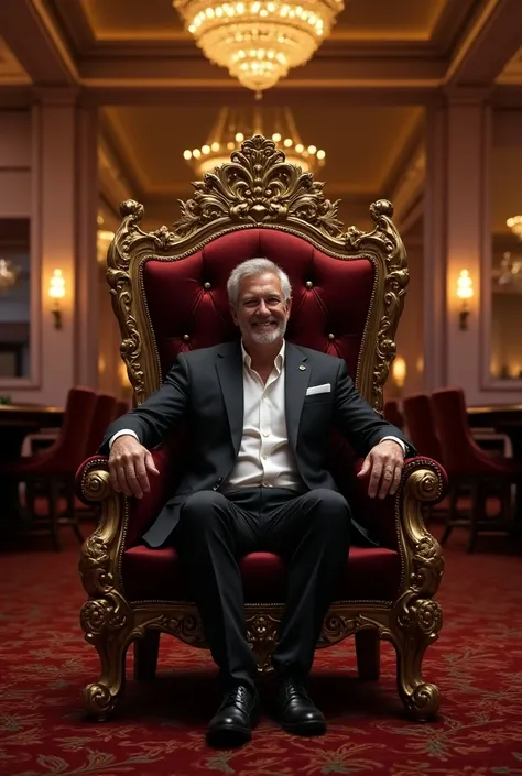 Create king chair in casino and attach my photo on this chair