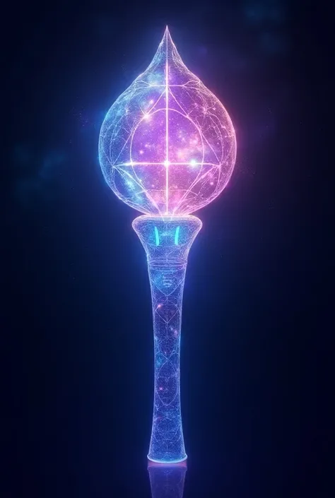 lightstick, style groupe de kpop, lightstick pour le groube Nebula, Un étoile complexe de la couleur de la galaxie qui scintille 