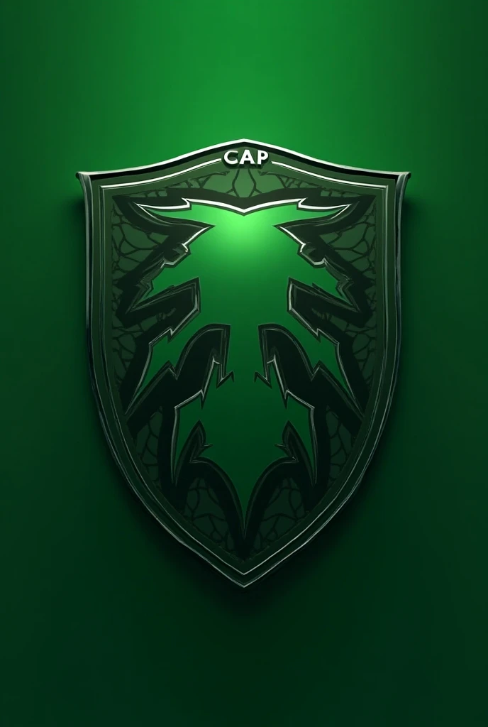 Create a soccer team shield in green and black 
