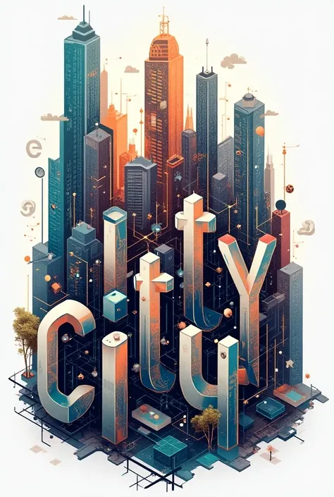 City logo written complex 