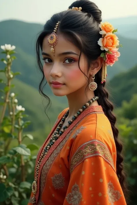 An Assamese Girl in traditional dress 