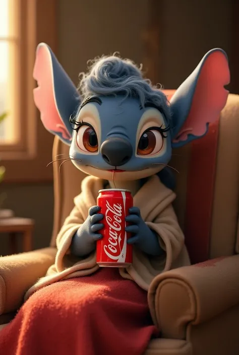 Stitchs mom drinking Coca-Cola