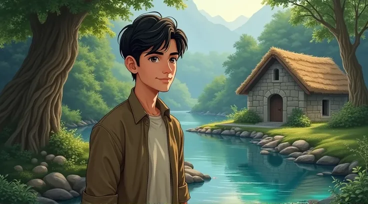 samuel.  He lived with his mother in a modest stone house on the edge of the forest, near a crystal clear river 