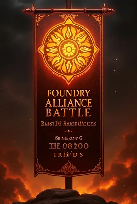  SUN Alliance warning banner , With the Foundry Battle schedule at 19:00:00 UTC