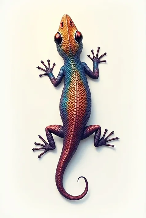 realistic colored salamander for t-shirt 
