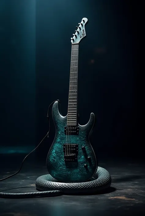 Electric guitar in the shape of a snake