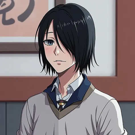 Yu is a good-looking, albeit gloomy, teenage boy of a slim build with chin-length black hair that covers the left side of his face; he typically wears a dull expression further amplified by his black eyes.

In the past, Yu described himself as being a jock...