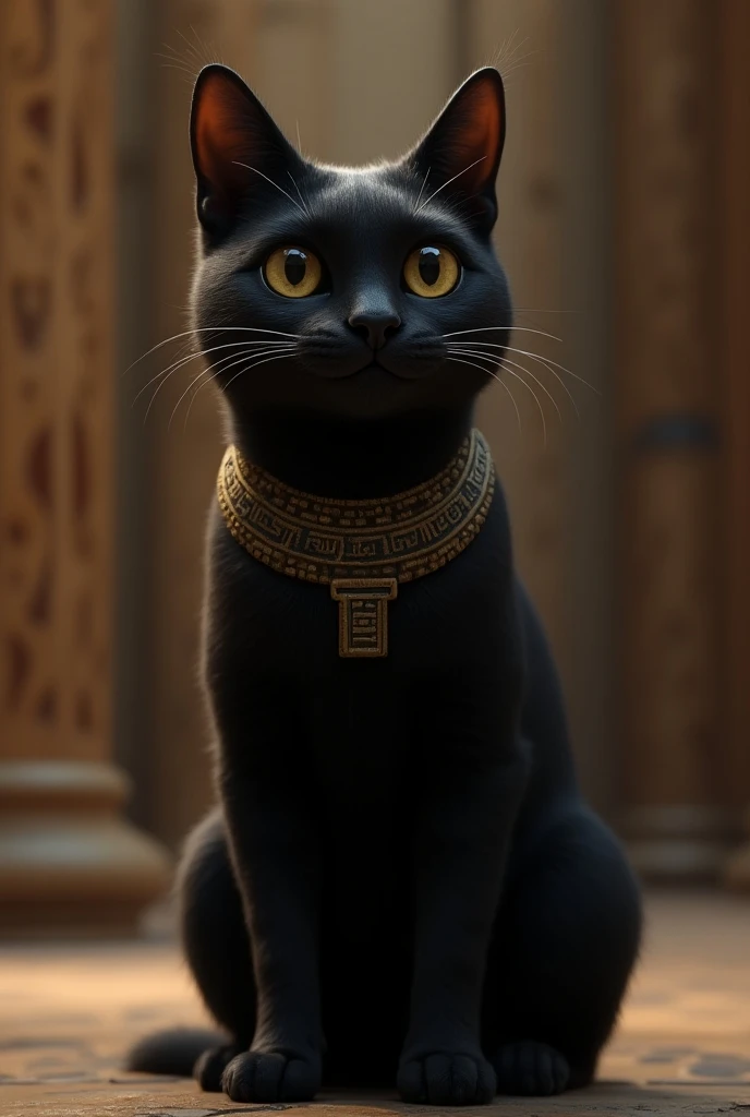 Una
Pharaoh black cat with a persons mouth,  animated