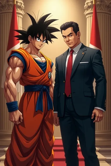 Goku with prabowo presiden 