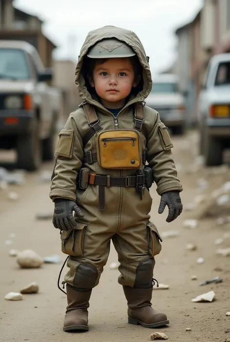  A costume for a zombie apocalypse, Let it be for a toddler  

