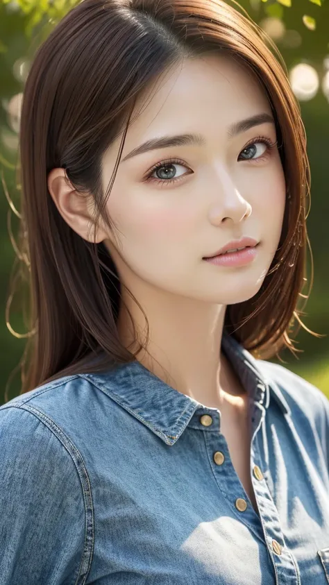 (Representative works:1.3)、(8k、Realistic、RAW Photos、Highest quality:1.4)、(30 year old mature woman)、Small Face、Beautiful Face、(Realistic Face)、No makeup、 natural makeup、light makeup、 ( dark brown hair)、beautiful hairstyle、Realistic eyes、 beautiful details、...