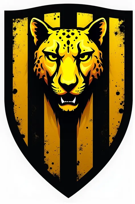  A png image of a shield almost identical to Barcelona,  but that says Defender El Abrojal .
 With yellow and black colors with lead details . A cheetah in the middle .