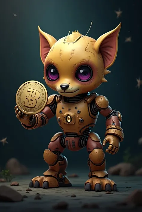 I need you to generate an image for my cryptocurrency bot called Cryptobot with readable letters and a good quality image related to animals, that these images also have an image of the final token.