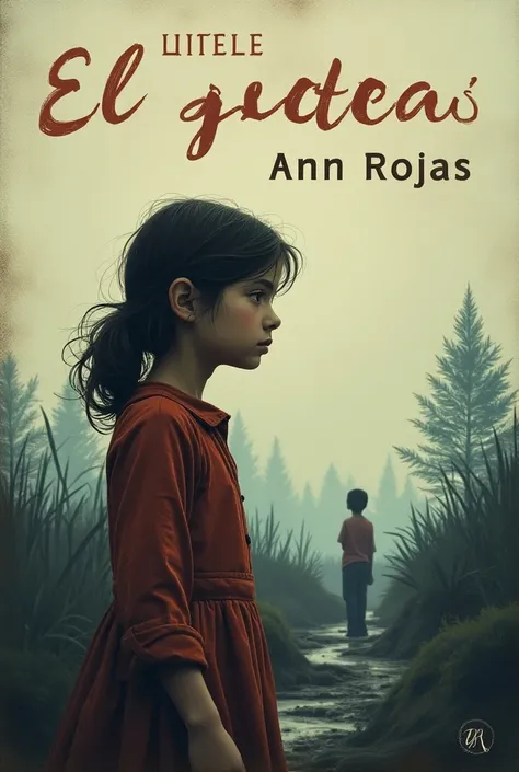  Create a cover of a professional book , with a title that says " the little stranger "  IN SPANISH in which the word STRANGER appears above , The name of the author say  "Ann Rojas "  this one with a font different from the title ,  and in the background ...