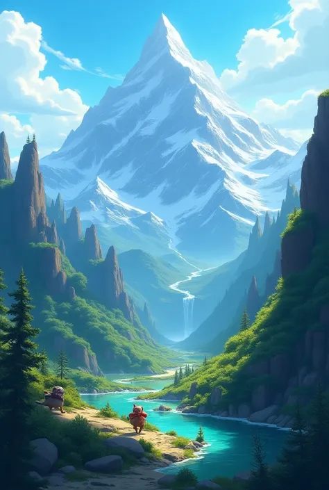 Animated mountain cross 
