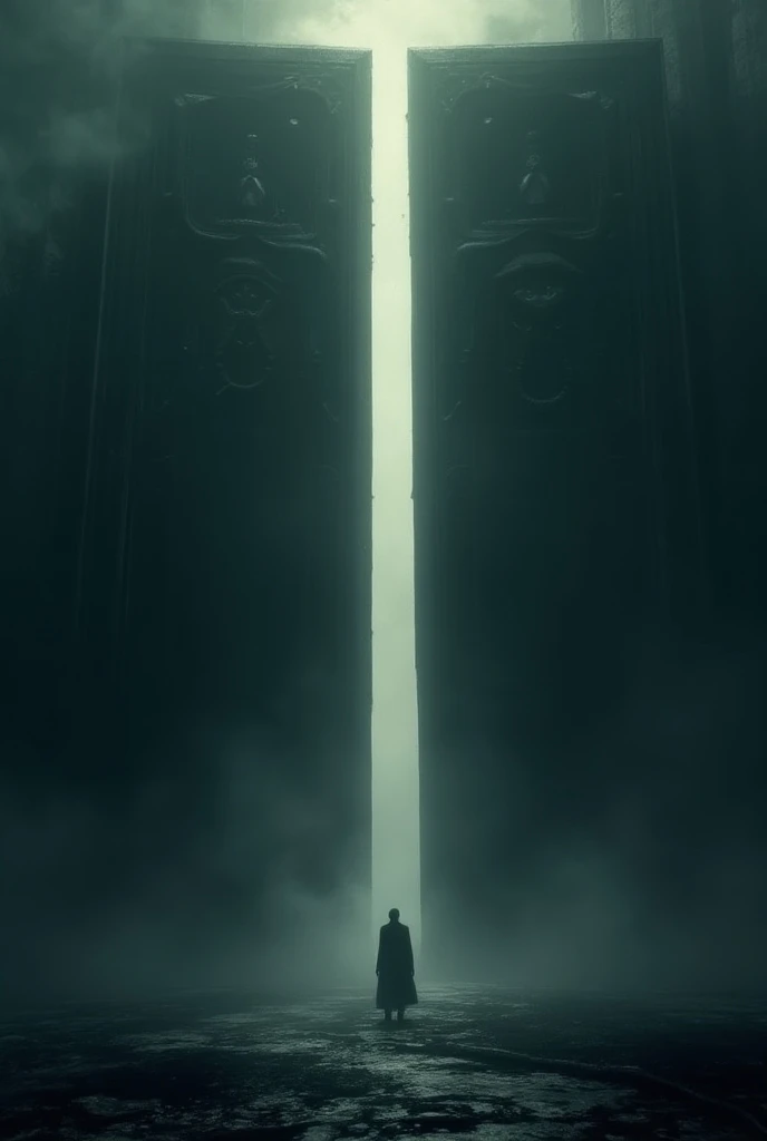 behold, the forbidden doors. out there lies oblivion, magnificent heavenly doors, a truly epic composition, (cinematic lighting)...