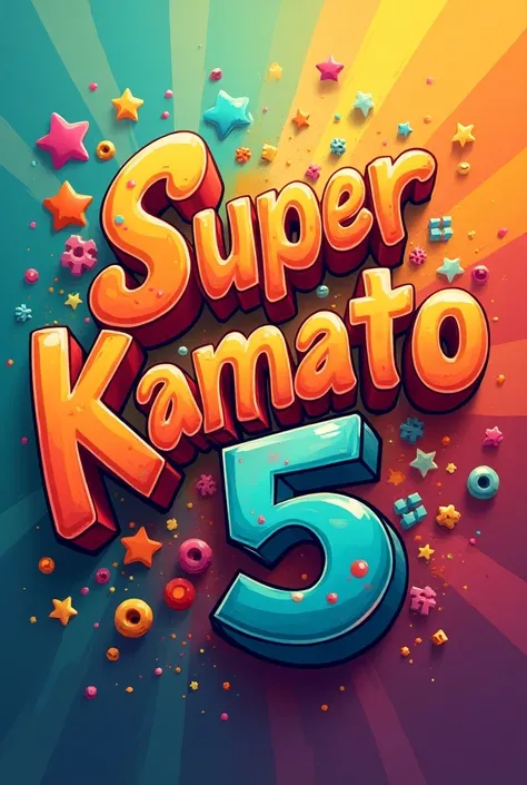 If you would like to create an image with the text “SUPERKANATO 5,” I can help you design it in a playful and colorful style. How would you like the image to look? You could describe the colors, font style, or any other details you want, and I can generate...