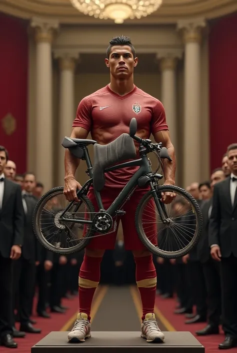 Cristiano Ronaldo giving a bike degree
