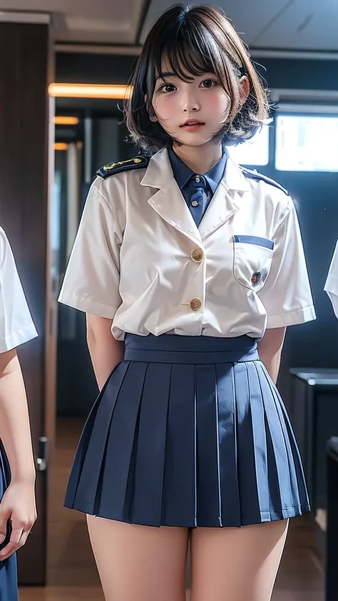 (((  very cute)))、Thick body type、uniform、Bobcut