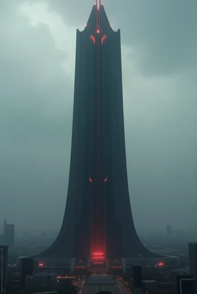 The building of the powers of power in Brasilia looking like the tower of Sauron from Lord of the Rings