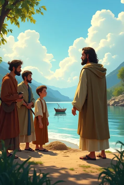  Make a Pixar image based on Luke 5:11 found in the Bible  