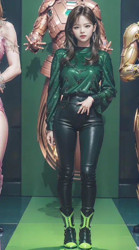 full body photo. studio background. 8k hd good quality image. jeongyeon from twice has an ideal body, big breast, big butt, sexy...