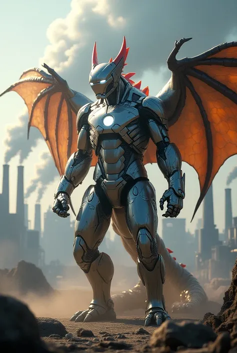 Give me a dragon and iron man hybrid 