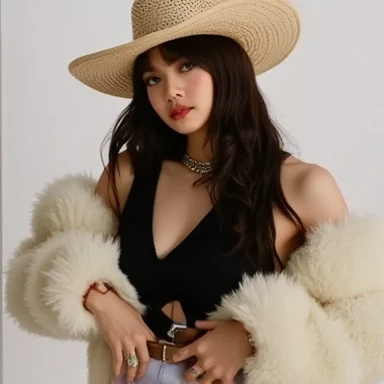 beautiful asian girl, com coldre, full body ,standing position, Western style, America, Cowboy dress , Cowboy Wear style , cowboy hat , (roupas de Billy the ) , "BRASIA" Written in large letters in the chest , spectator looking at , looking at the camera, ...